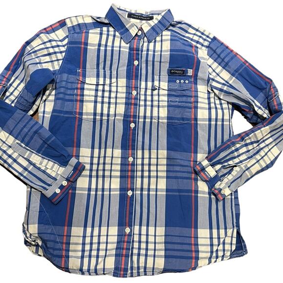 Columbia Super Bonehead Women’s Medium Long Sleeve Button Up Cotton Shirt - Picture 1 of 6